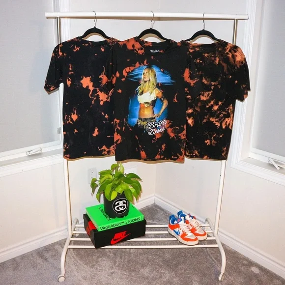 Unisex Britney Spears Hand-Dyed & Distressed T - Picture 1 of 3